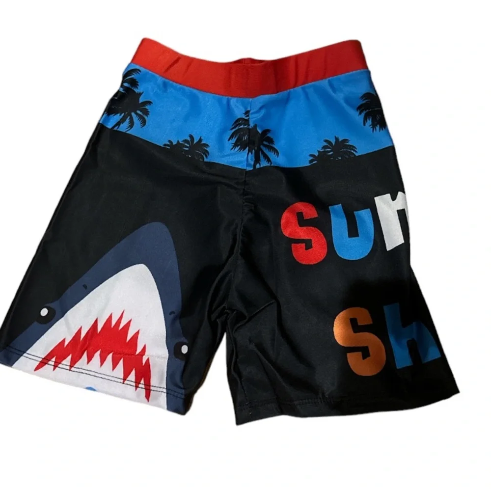 Swimsuits boys Children Beach Shorts Cartoon Prints, Set of 2